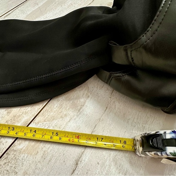 Zara Womens Sz 36 US 6 Black Stretch Knee High Boots Lug Bottom Wide Shaft Moto - Picture 6 of 16